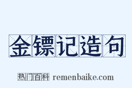 金镖记造句是什么意思的图片